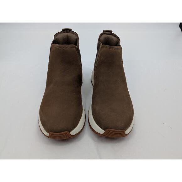 NWOB Kizik Toronto Leather Slip-on Chelsea Boots Coffee Brown Women 7 Men 5.5 - Picture 8 of 8
